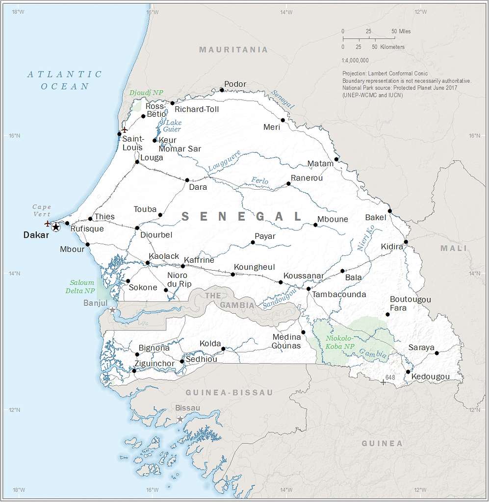 Carte du Sénégal